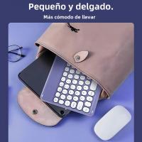Teclado Inalámbrico Bluetooth Redondo Silencioso CASEPOKE Compatible Con Samsung Xiaomi Google Huawei iPad Móvil Y Ratón - details 4