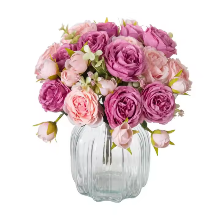 Vasos De Pekín En Seda Blanca Para Decoración De Hogar Y Bodas Accesorios De Fiesta Garlands De Flores Artificiales Para Scrapbook - 1