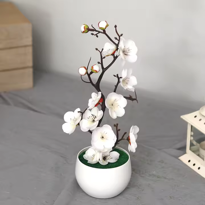 Planta Artificial De Bonsái De 30 Cm Arbol Simulación En Maceta Flores Falsas Ornamentos De Mesa Para Decoración De Hogar Y Jardín De Hoteles - 1
