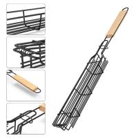 Cesta De Barbacoa Portátil De Acero Inoxidable Y Antideslizante Para Asador Herramientas De Barbecue Para Carne Y Hamburguesas - details 12