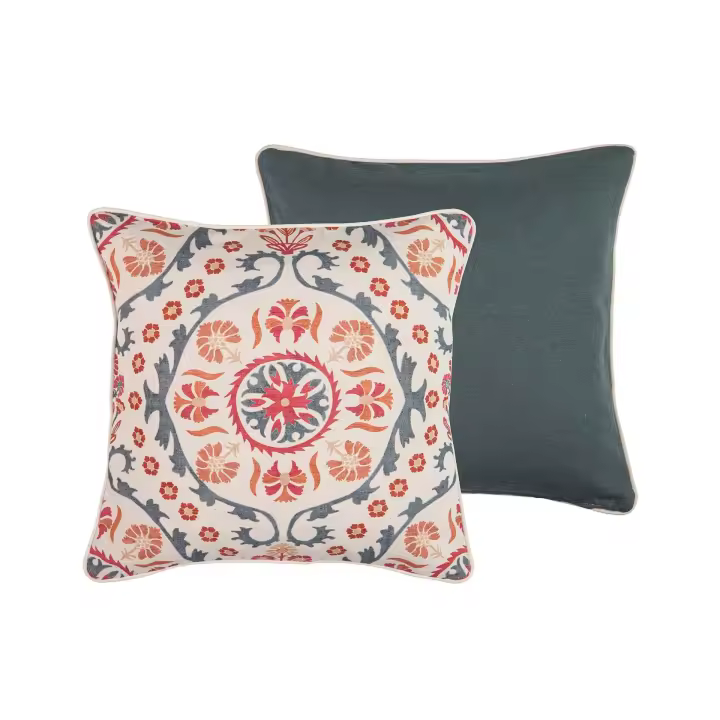 Cojin Lino Floral 45x13x45 Cm - 1