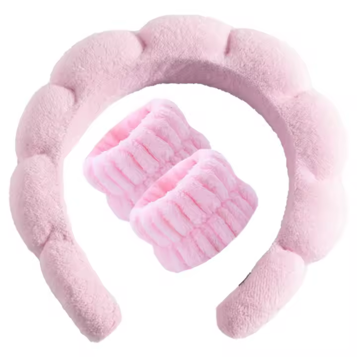 3PCs Diadema de maquillaje para Mujeres y niños espuma puff Spa para lavar La Cara cuidado de la piel yoga facial Máscara Deportiva - 1
