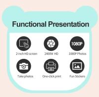 Cámara Digital Para Niños Con Impresión Inmediata Tarjeta De Memoria De 32G Cámara De Fotos Y Videos Para Niños Educativa Y Divertida - details 1