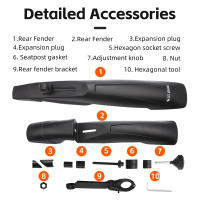 2Pcs Guardabarros De Bicicleta Ajustable Para Rueda De 26 27.5 29 Pulgadas Frontal Y Trasera Protección Contra Salpicaduras MTB Piezas De Ciclismo - details 17