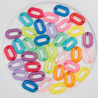 AB Colorful 15pcs Anillos Ovalados De Acrílico 30mm Para Crear Joyas DIY Pulseras Collares Cadenas De Gafas Accesorios - details 9