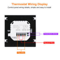 Termostato Inteligente 16A Para Calentamiento Por Piso Con Pantalla Táctil LED Control De Temperatura 85-265V Electrónico - details 6