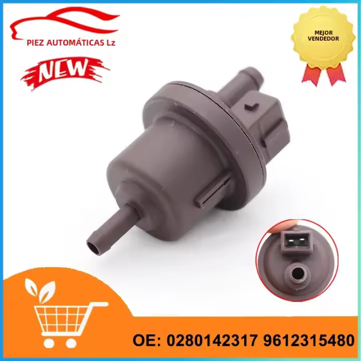 Válvula De Respiración De Tanque De Combustible EVAP Purge Para Citroen Peugeot Fiat Renault 0280142317 9612315480 96254424 96458445 16287G 142980 Pieza De Repuesto De Automóvil - 1