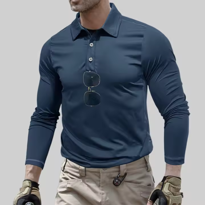 Camiseta Deportiva De Hombre Con Cuello En V Y Manga Larga Para Fitness Y Senderismo Quick-Dry Camiseta De Verano Para Hombres - 1
