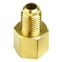 Adaptador De Piezas 1/4 Hembra Flare 2 Piezas Conjunto Accesorios De Conector De Latón Adaptador De R134a a R12 1/2 Acme Macho Para A/C - details 5