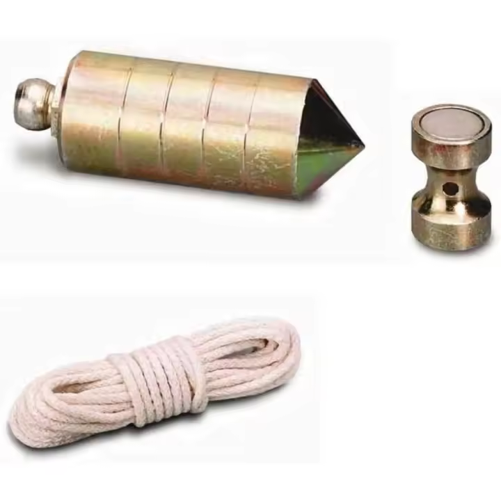 NUSAC PLOMADA ALBAÑIL NUEZ MAGNETICA JUEGO HIERRO LATON 1KG 17210I Perfecta para trabajos de albañilería, con un agarre seguro y rápido. - 1