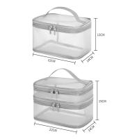 Bolso Organizador De Maquillaje Para Mujer Transparencia Malla Ideal Para Kit De Cosméticos Y Toallitas Para Viajes Estilo Minimalista Cierre De Cremallera - details 4