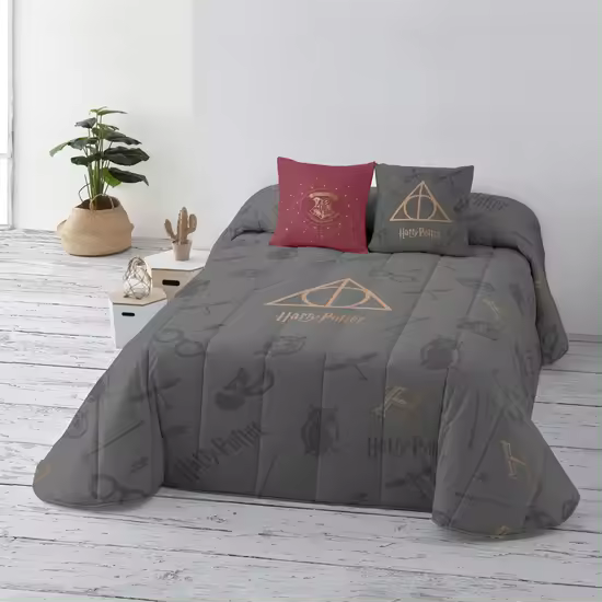 BL BELUM   Harry Potter Colcha Bouti Deathly Hallows, colcha tejido algodón orgánico y peinado  , colcha suave, colcha  todas las estaciones - 1