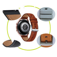 Correa De Cuero 20mm Para Samsung Galaxy Watch SM-R810 42MM Gear S2 Classic 732 Galaxy Active 1 2 40mm 44mm Reloj Inteligente Unisex - details 1