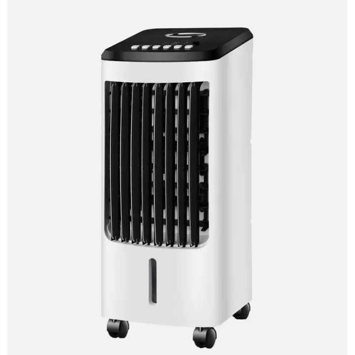 FABRILAMP Climatizador Evaporativo Imperio Blanco/negro 80w 3vel 4litros Oscilante,c/acumulador De Frio tres velocidades y tres modos de aire: normal, natural y sueño,remoto Y Temporizador 57x26,5x23cm,4RUEDAS. Calidad de confianza - 1