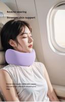 Almohada De Viaje Para El Cuello En Forma De U De Espuma De Memoria Ajustable Y Portátil Soporte De Cuello Suave Para Descanso Del Mediodía Y Sueño - details 5