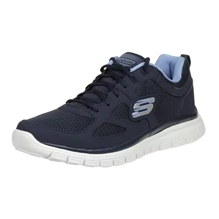 Deportivos Skechers Burns - Agoura Piel Trubuck Liso Y Suave Y Malla Para Hombre Color Azul Marino - 1