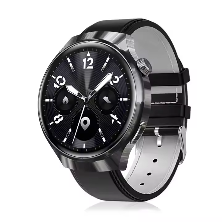 DAM. Smartwatch Watch 4 Pro con llamadas Bluetooth, dos correas (metal y cuero), modos de deporte, monitoreo de salud y corona multifunción 5x1x5cm. - 1