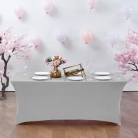 Funda De Mesa Elástica De Spandex Para 6FT/4FT Universal Ajustable Para Fiestas Banquetes Bodas Y Eventos Resistente Al Aceite Estilo Sólido - details 18