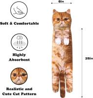 Divertidos Gatos Toalla de Mano-Decoración Gato Toalla Colgantes para Baño Trapos de Cocina-Animal Absorbente suave Toallas-regalos Graciosos Para Originales Mujer Amantes de Los Gatos-Garfield - details 0