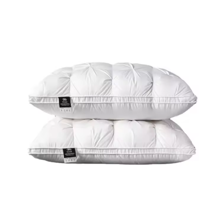 Almohada De Plumas De Ganso Blanca 100% Almohada De Soporte Cervical Para Descanso Hotel Estar Estilo De Almohada De Lujo - 1