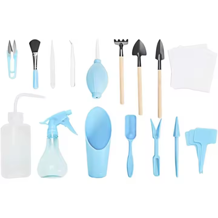 Garden tool set, mini indoor garden tool set, complete set of tools, suitable for indoor or potted planting, a total of 16 pieces - 1