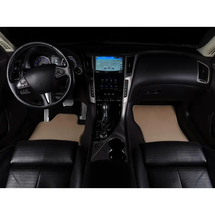 Alfombrillas beige PREMIUM para: Dacia Sandero II hatchback, Stepway 2013-2019 - 1