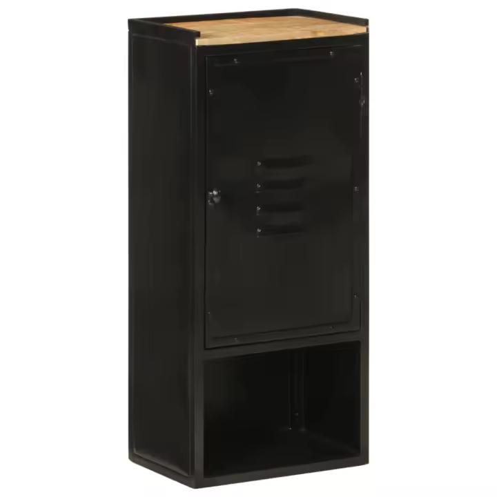 vidaXL Mueble de baño hierro y madera maciza de mango 40x27x90 cm - 1