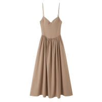 Vestido UNIZERA Para Mujeres Estilo Casual De Cuello Corazón Largo Y Espalda Descubierta Sin Mangas Vestido Midi De Verano - details 2