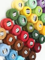 Hilos De Perla De Algodón Amo Set De 54 Colores Tamaño 8 Para Crochet Bordado Artesanía Revestimiento Aplicación 5 Gramos Bola 43 Yardas Larga - details 1