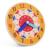Reloj De Madera Multicolor Para Niños Juguetes Educativos Montessori Ayuda En La Comprensión De La Hora Minuto Y Segundo Para Preescolares - details 2