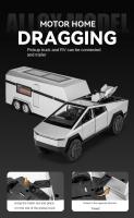 Modelo De Camión Tesla Cybertruck 1/24 Con Sonido Y Luz Vehículo De Montaña Para Niños Juguetes De Metal Y Plástico Regalo Ideal - details 6