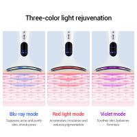 Dispositivo De Belleza Multifuncional 7en1 EMS RF Microcorriente Rejuvenecimiento De La Piel Masajeador Facial + 3Colores Dispositivo De Belleza De Cuello Y Cara Eliminación De Doble Mentón - details 12
