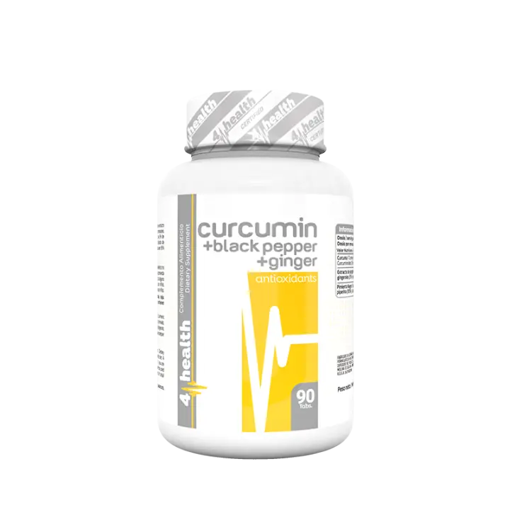 4-PRO Nutrition Curcuma + Pimienta Negra + Jengibre 90 Tabs - 1