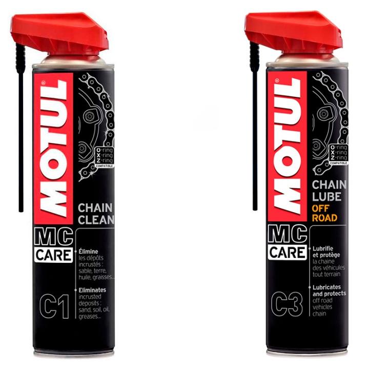 Motul Chain Clean C1+ Motul Chain Lube Off Road C3