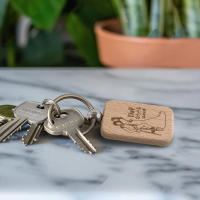 RegaloVip.es - Pack Llavero Madera Rectangular, llavero original, regalos personalizados, regalos para bautizo, bodas y comuniones, regalos únicos, artesanal, diseños exclusivos, arte en madera, llaves, accesorios originales. - details 1