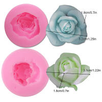 Molde De Silicona Suave De Rosa 3D Para Trabajo De Arcilla Resina Arte Fondant Decoración De Pastel De Chocolate Hielo Y Jabón Herramienta De Hornear - details 5