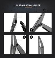 Kit De Limpiaparabrisas Trasero 12 Pulgadas Para Hyundai I20 MK1 2008-2014 Plegable Con Cuchilla Y Brazo Material De Goma Natural - details 3