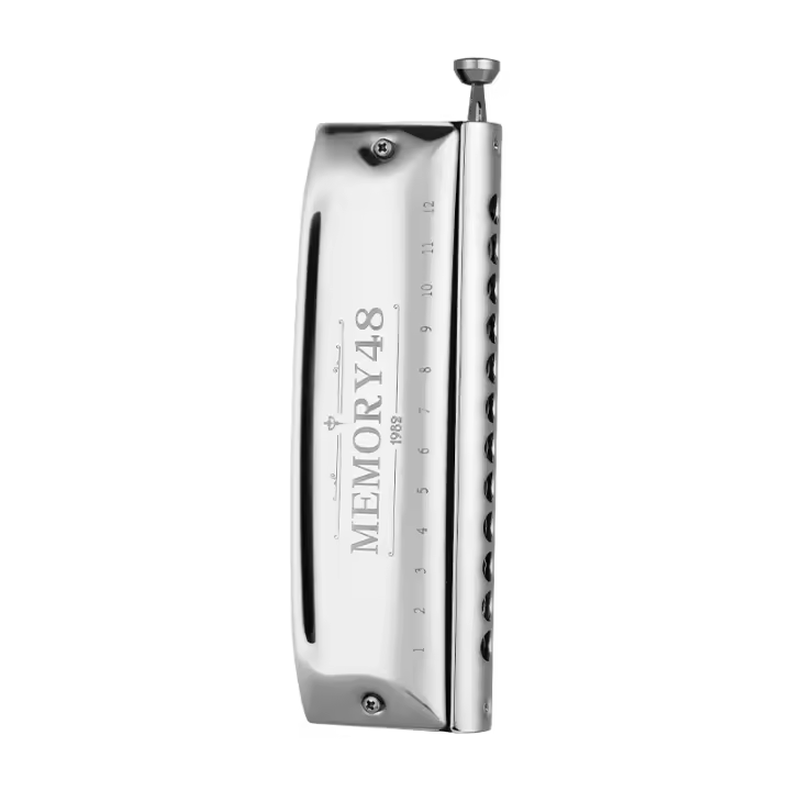 SWAN Harmonica Cromático De 12 Agujeros Deluxe En Clave C Con Deslizador Y Válvula Para Adultos Principiantes Y Estudiantes 48 Tonos - 1