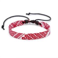 4Pcs Palestine Arab Scarf Woven Bracelet For Women Men Ethnic Wavy Dot Colored Ribbon Bracelet Handmade Jewelry - details 0