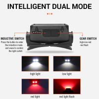 BORUiTLinterna Frontal LED COB Sensor De Movimiento Recargable Tipo-C Impermeable Luz Roja Para Pesca Y Camping - details 3