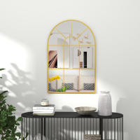 HOMCOM Espejo Decorativo de Pared Espejo de Ventana de Metal para Salón Dormitorio Entrada Estilo Moderno - details 1