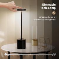 Lámpara De Mesa LED Con Sensor De Toque Luz Nocturna Recargable Sin Cable Para Decoración De Habitación Restaurante Hotel Bar - details 1