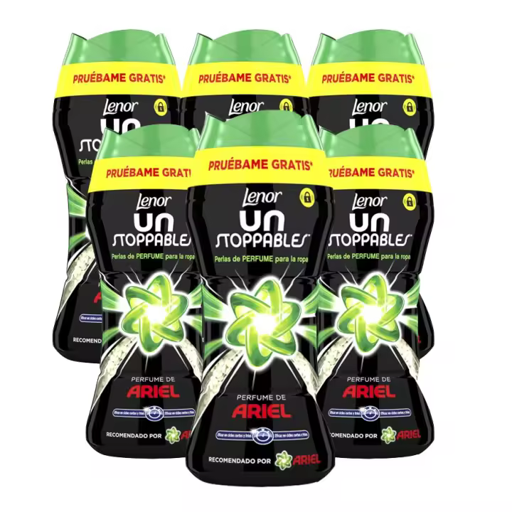Lenor Unstoppables | Potenciador De Fragancia Para El Lavado, Aroma A Ariel, Colada Siempre Fresca Hasta Doce Semanas Después De Haberla Guardado 6x210G - 1