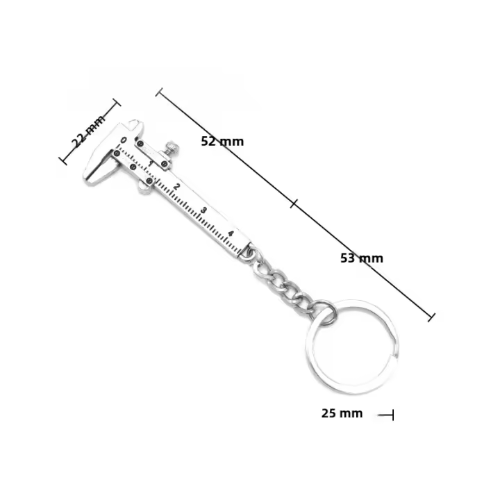 Mini Regla De Metal Con Calibrador Llavero Portátil 0-4cm Herramienta De Medición Para Bolso Coche Joyería Accesorio De Llavero - 1
