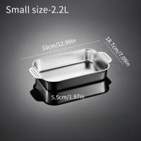 Horno Multifuncional De Acero Inoxidable Para Cocina Placa De Barbecue De Grado Alimenticio Antiadherente Con Fondo Plano Herramienta De Hornear - details 7