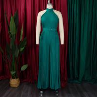 Elegante Monopiece Plisado Para Mujer Con Cinturón Y Pierna Ancha De Largo Al Suelo Sin Mangas Y Cuello Redondo Para Fiesta Y Cumpleaños - details 16