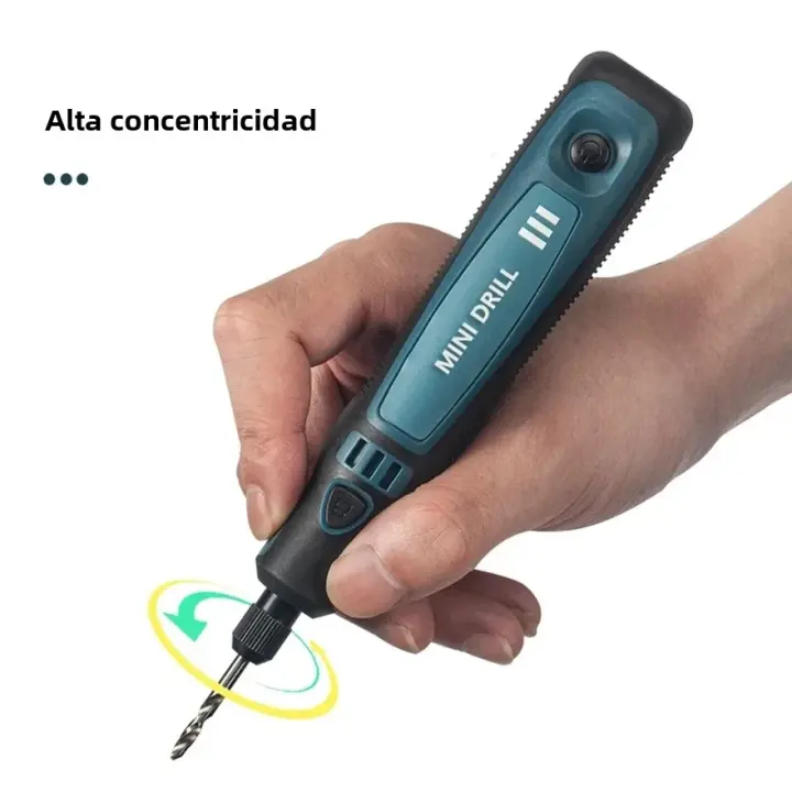 Taladro Eléctrico Inalámbrico Con Engranaje Herramienta Rotativa Recargable Para Grabado En Madera 3 Velocidades Mini Pluma Grabadora - 1