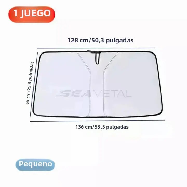 SEAMETAL Pantalla De Sol Para Coche Cubierta De Ventanas Frontales Espejo Solar Aislante De Calor Paraguas Para Accesorios De Coche - 1