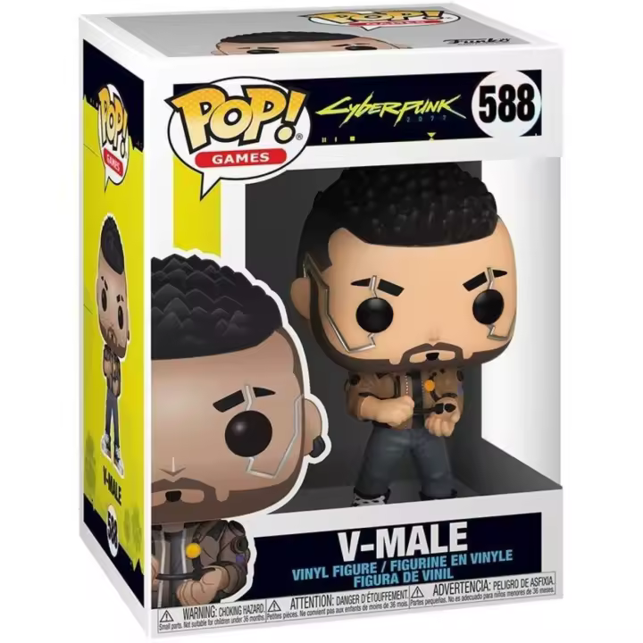 Funko POP! V-MALE - Colección Cyberpunk 2077 - Número 588 - Figura de Vinilo - Regalo original - 1