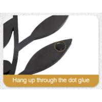 2pcs Decoración De Pared En Hierro Metálico Con Diseño De Hojas Y Ramas De Olivo Adorno Elegante Para Sala De Estar Estilo Rústico - details 2